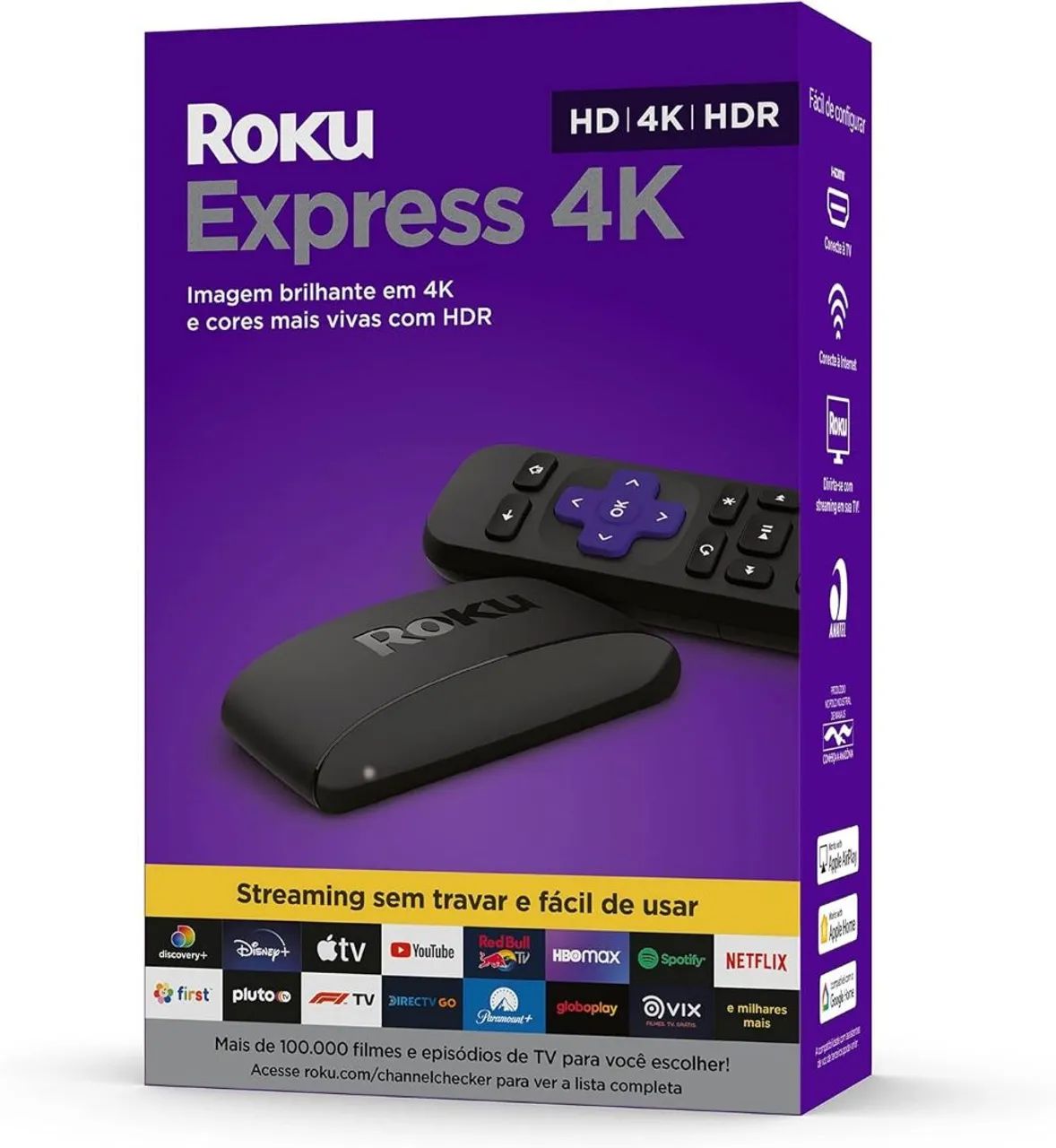 Roku Express 4K - Streaming em 4K com HDR
