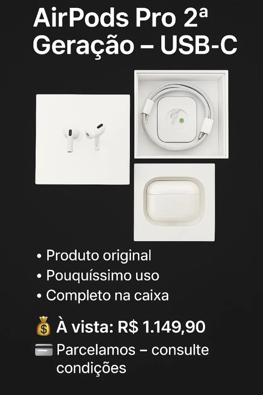 AirPods Pro 2 Geração USB-C - Acessórios de Celular - Socopo
