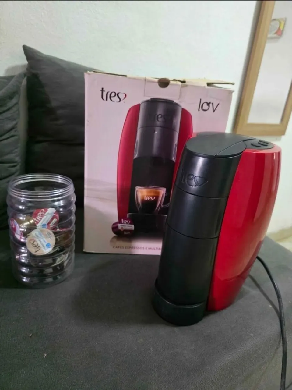 Cafeteira Tres 3 Corações Lov Vermelha