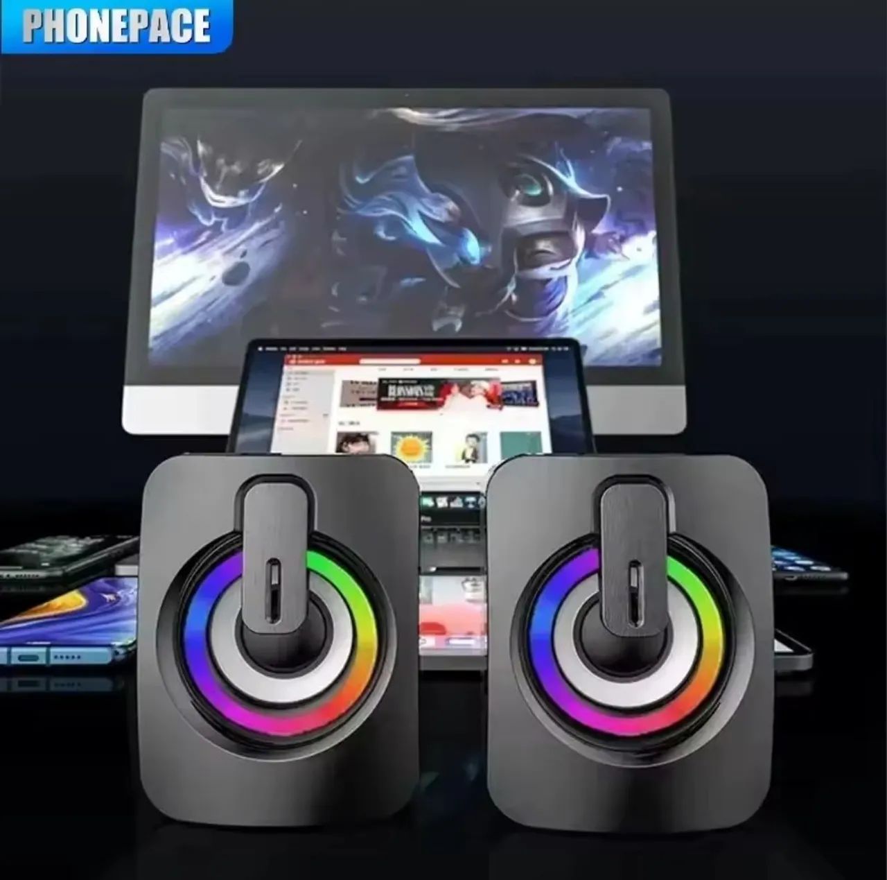PAR CAIXAS RGB PC E NOTEBOOK 