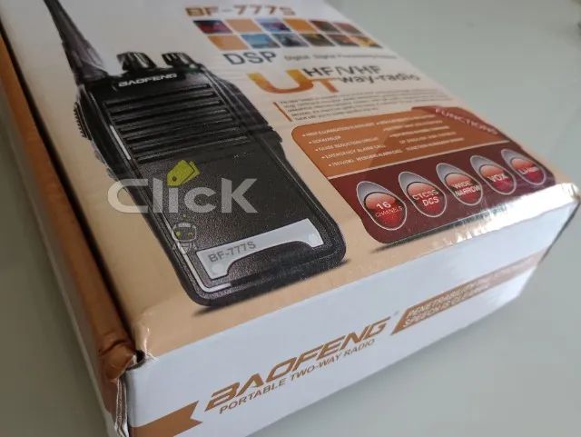 Kit 2 Rádio Comunicador Walkie-Talkies Baofeng 777s 16Ch 12km com Fone