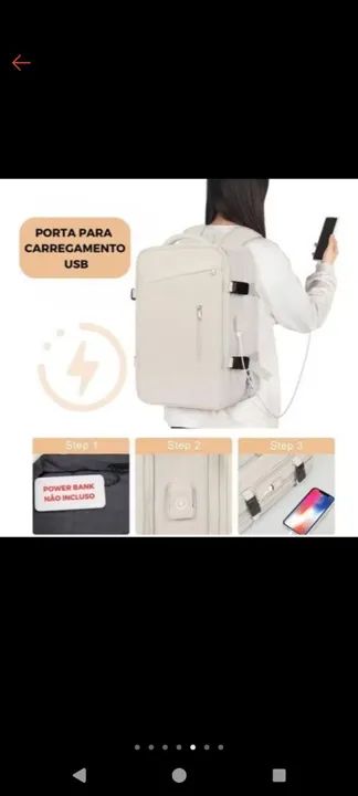 Mochila com cabo pra carregar  - Foto 4