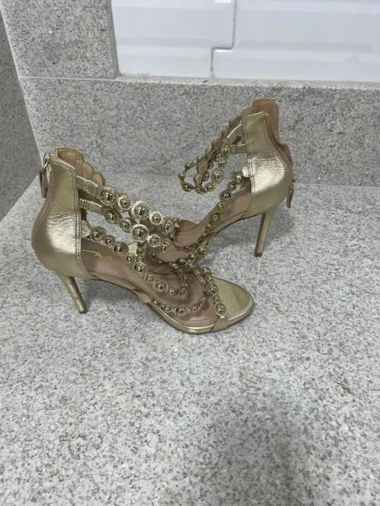 Sandália Dourada nº 37 - Foto 4