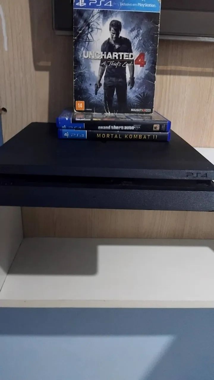 PS4 +2 controles e jogos (fifa 23, gta, mortal combate e muitos outros 