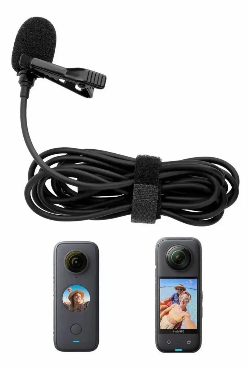 Microfone Lapela Usb-c Para Insta360 X3 e X2