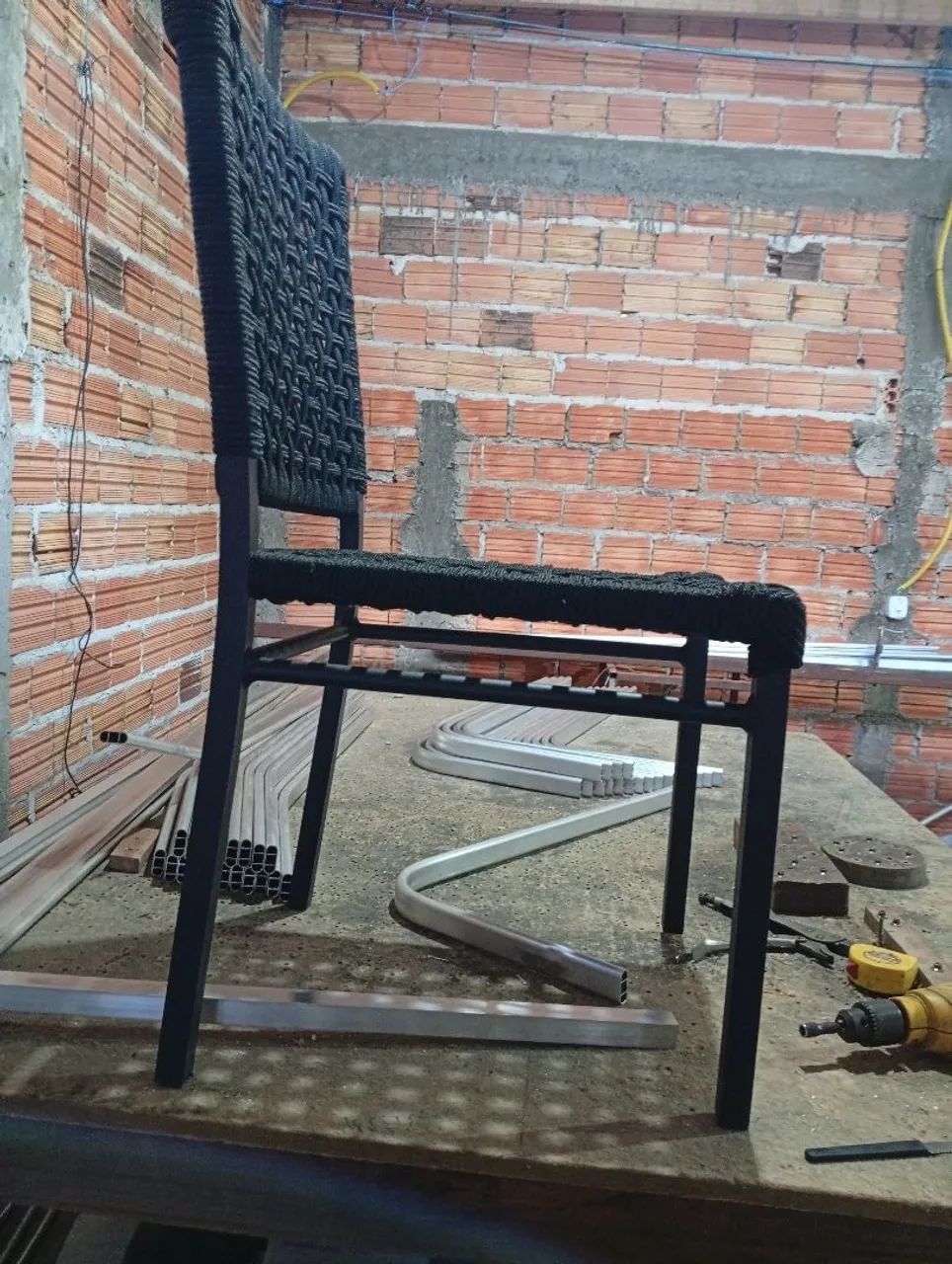 Cadeira em alumínio e corda náutica  - Foto 3
