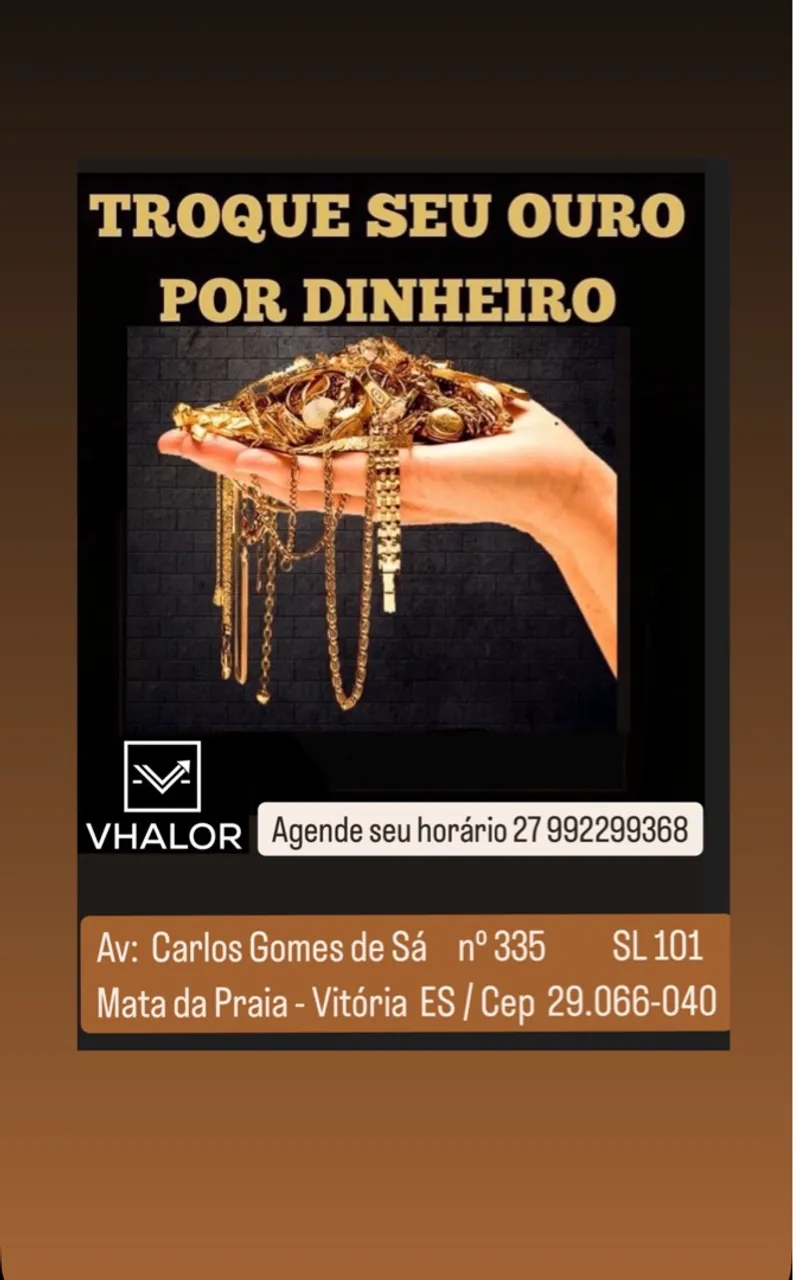 Troque seu ouro por dinheiro!