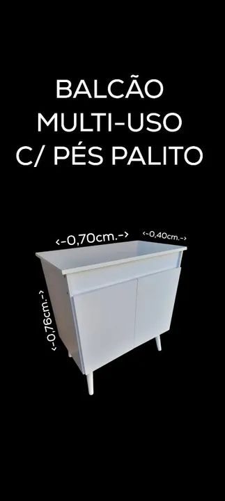 Balcão Multiuso com Pés Palito