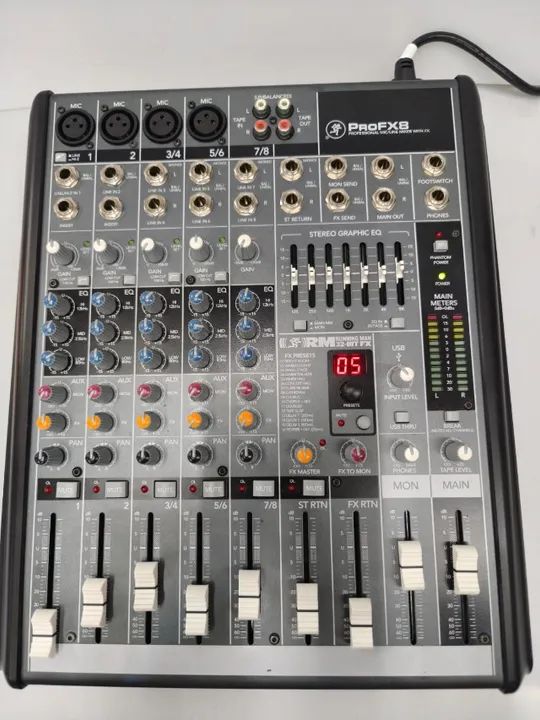 Mesa De Som Mackie Profx8 Usb 8 Canais Ótima!