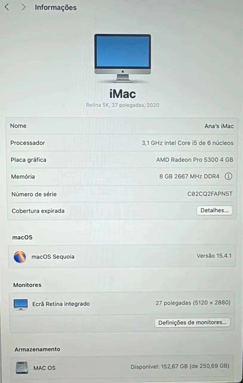 IMac 27Pol Retina 5K - 2020 - Foto 3