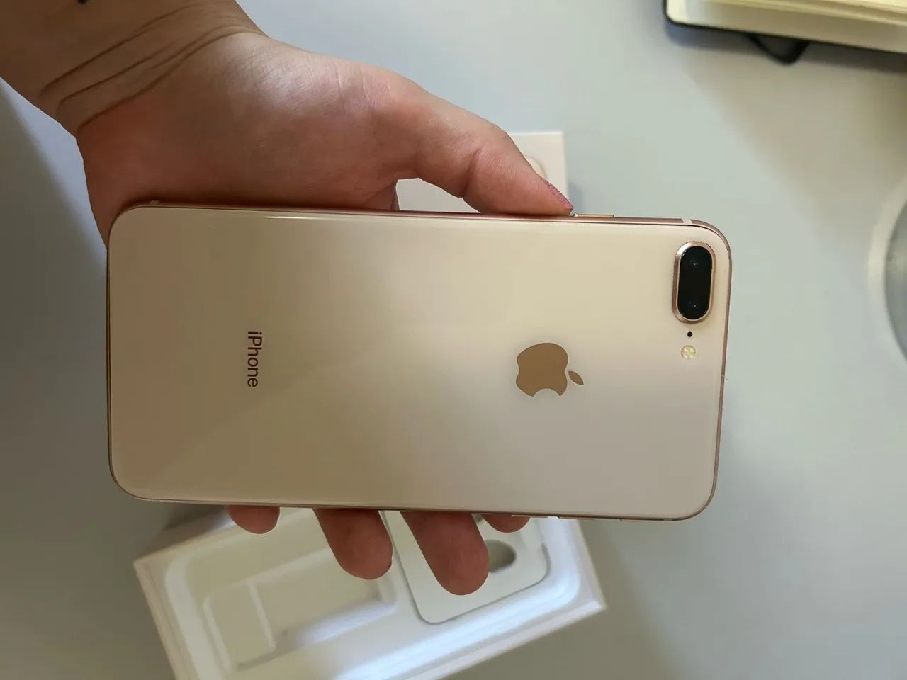 iPhone 8 Plus, Gold, 64GB, usado - Celulares e Smartphones iPhone 8 Plus, Gold, 64GB, usado - Celulares e Smartphones