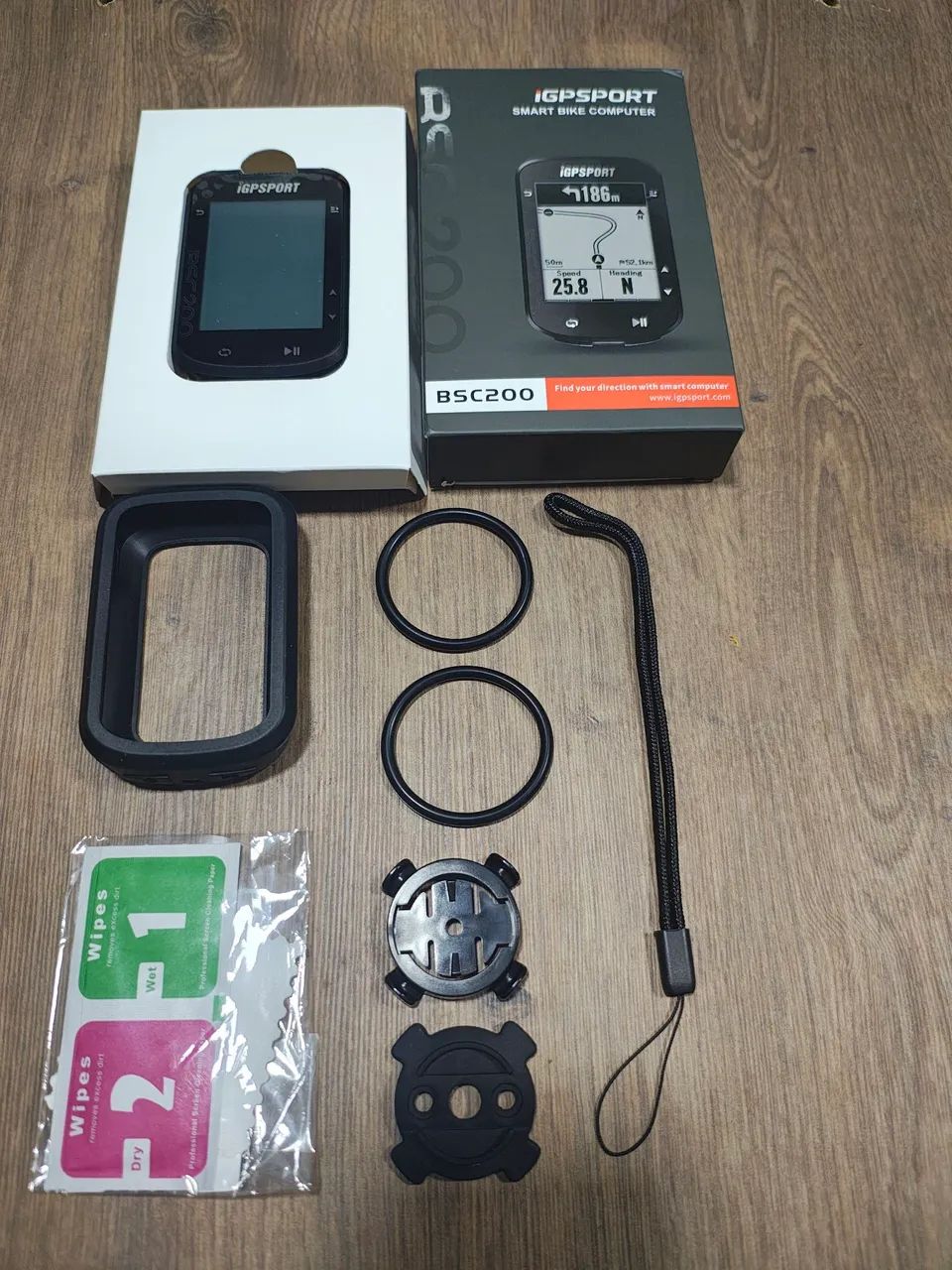 Igpsport bsc 200 + suporte alongado+ película+ capinha + cordão  - Foto 2