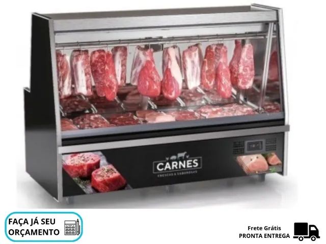 Balcão de Açougue 2M Preto Gelopar 