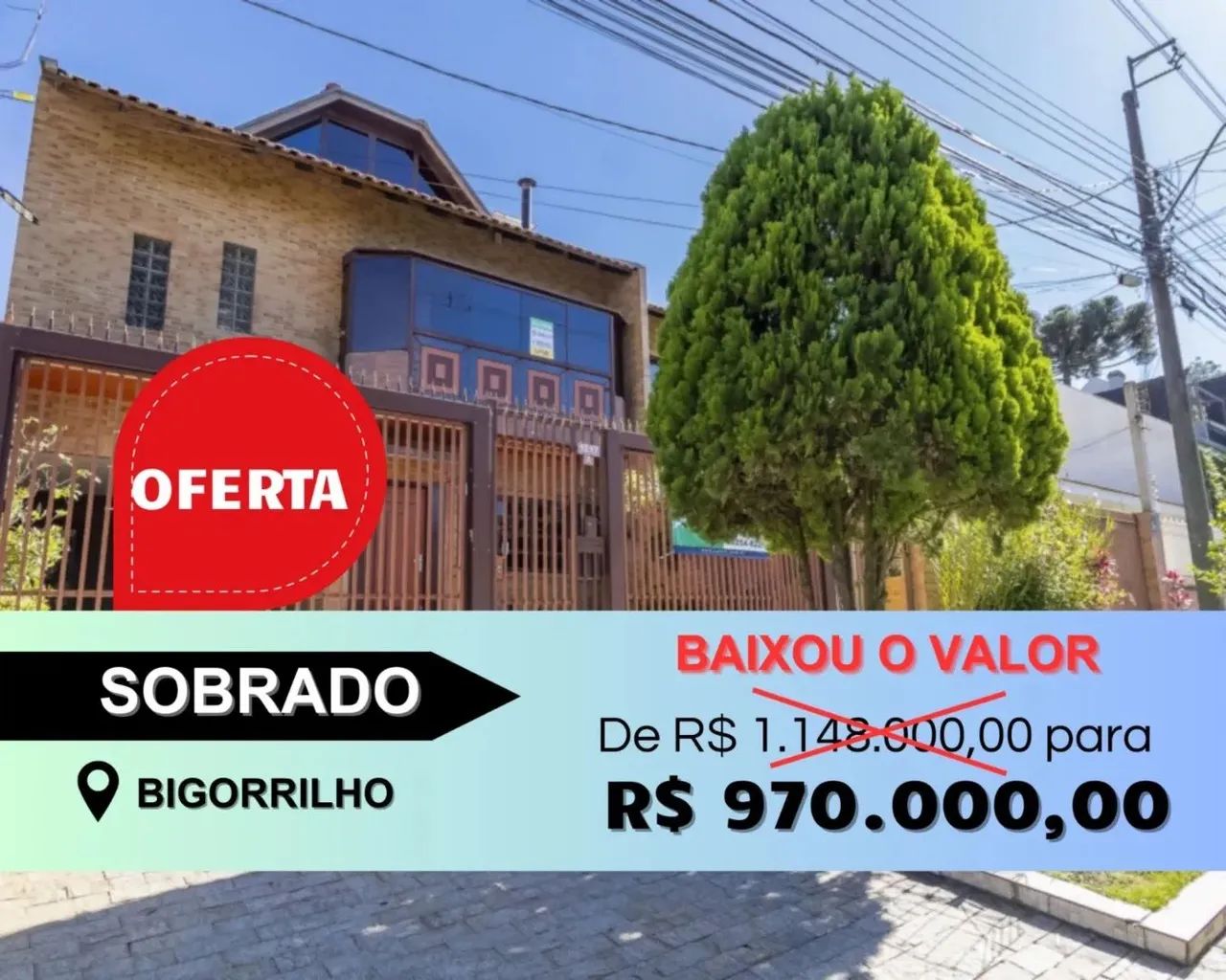 Sobrado com 3 quartos à venda por R$ 970000.00, 245.00 m2 - BIGORRILHO - CURITIBA/PR