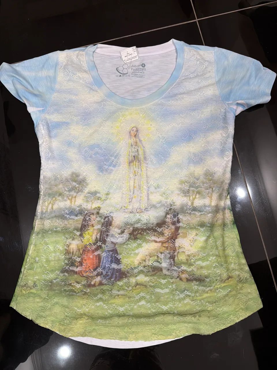 Blusa católica imagem Maria 