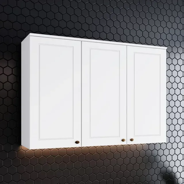 Armário Aereo Cozinha 3 Portas Clássico