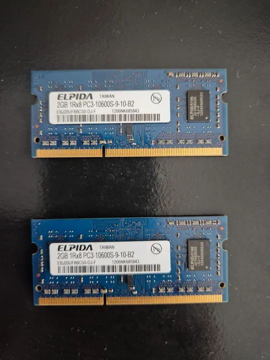 2x Memória RAM 2GB DDR3 ELPIDA 1333MHz - Foto 2