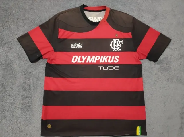 Camisa Oficial Flamengo Olympikus Tube 2009, #10, tamanho G (56x75cm).