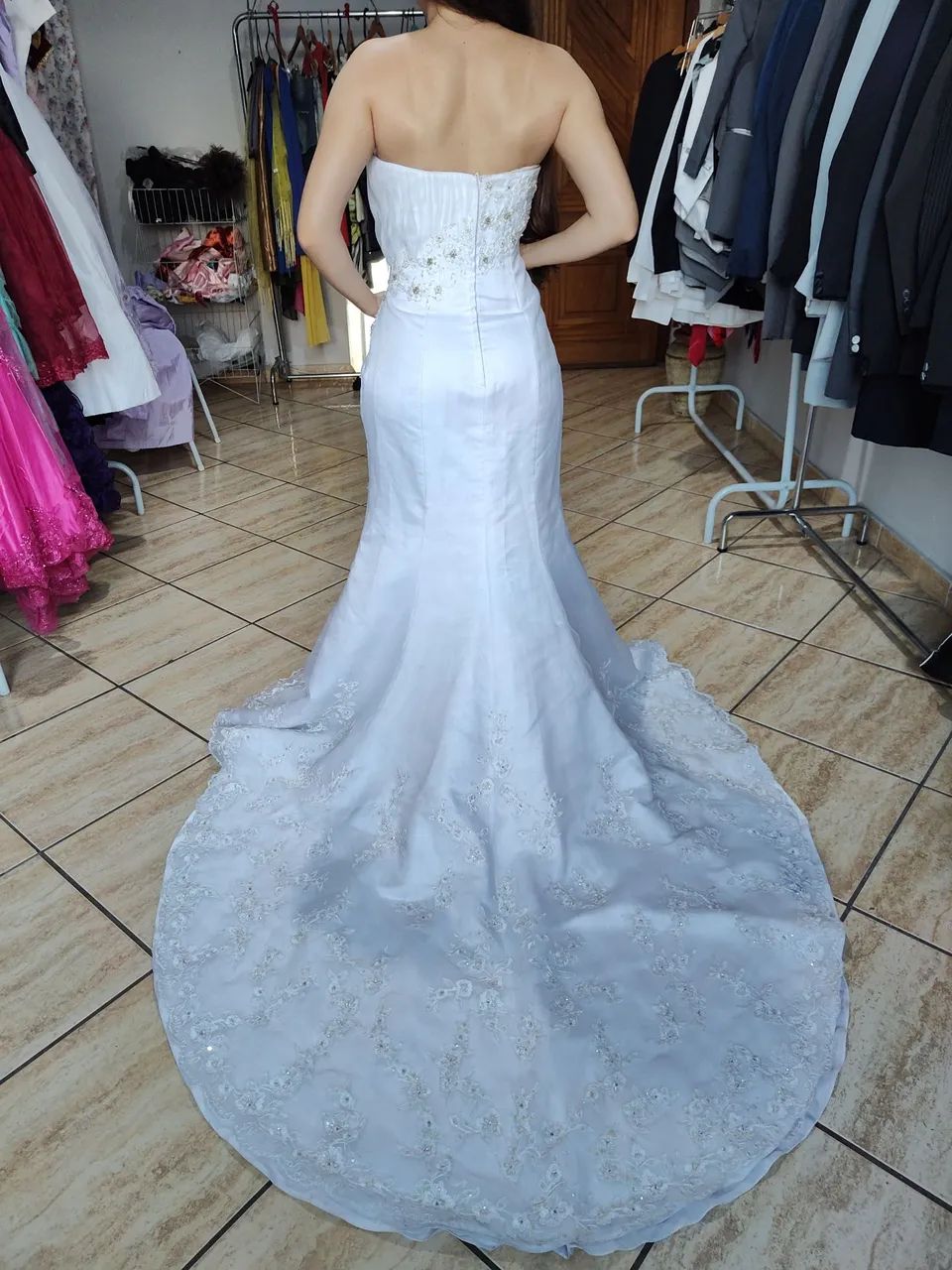 Vestido de noiva branco renda