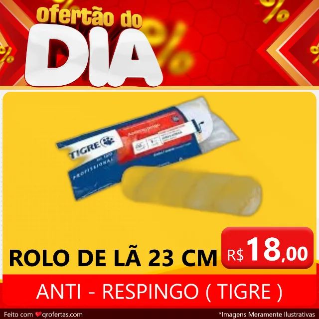 ROLO DE LÃ DE CARNEIRO 23 CM - TIGRE  - Foto 3