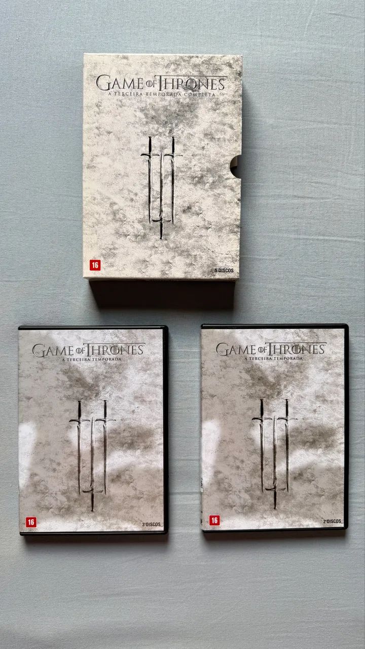 Box dvds série Game of Thrones - 3 temporada ORIGINAL