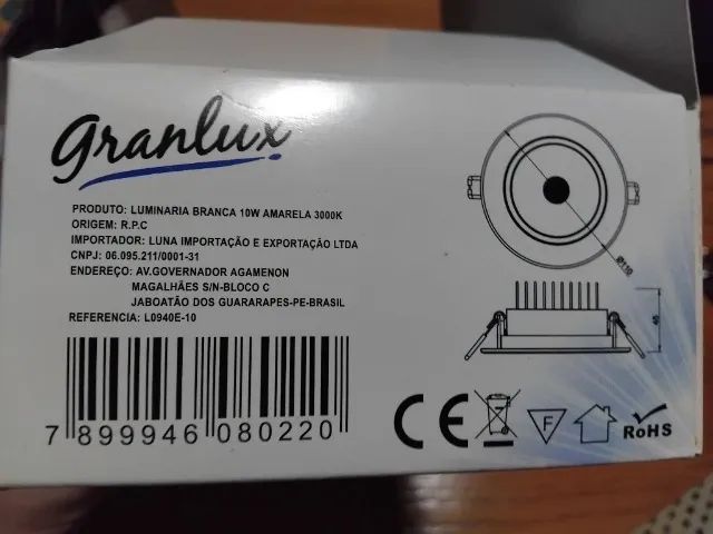 Kit de 7 spots LED redondos luz amarela 3500 K - Foto 2