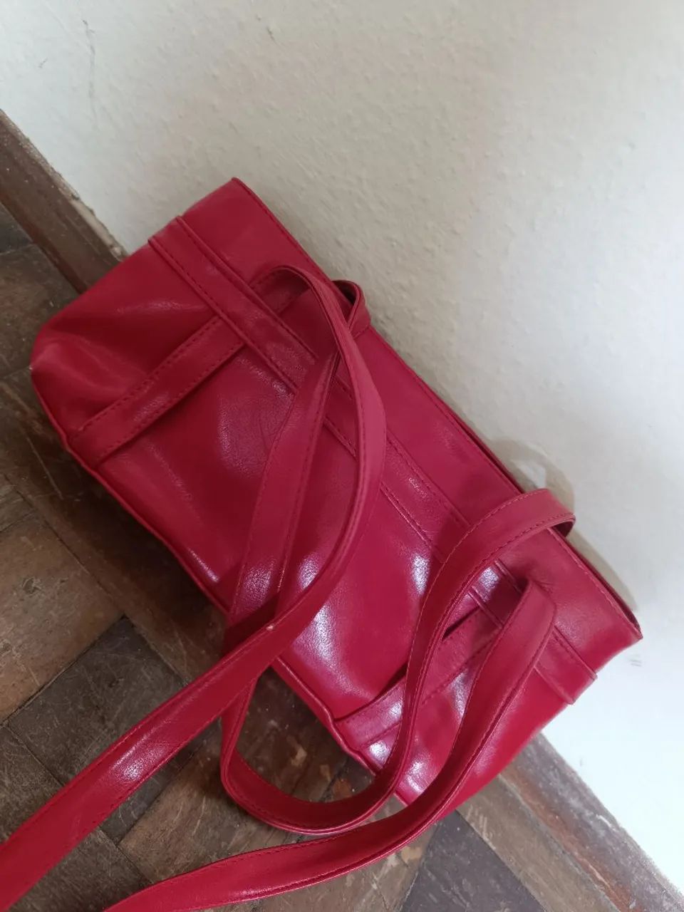 Bolsa baguete vermelha vintage  - Foto 2
