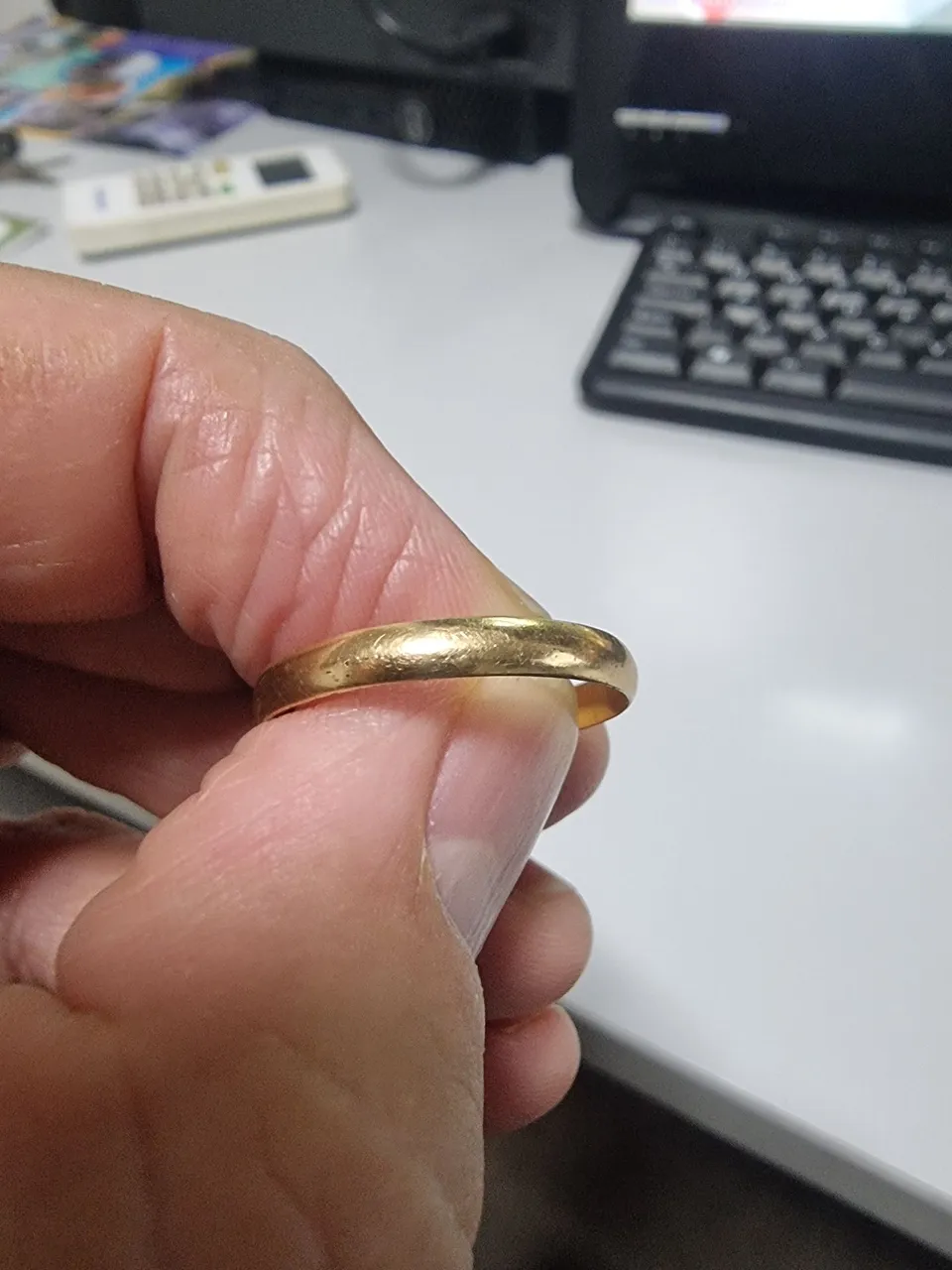 Aliança de ouro 18k N° 21 em Samambaia (Aceito cartão)