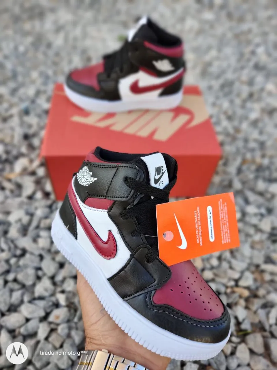 Tênis Infantil Jordan 1 Red Black