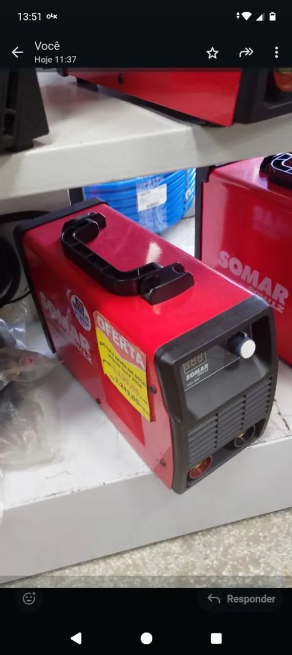 MAQUINA DE SOLDA 200A 220V MIS200 SOMAR - Foto 2