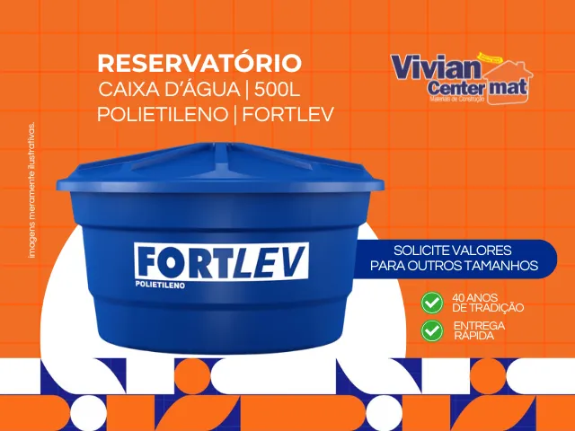 Caixa dágua Reservatório Fortlev 500 Litros