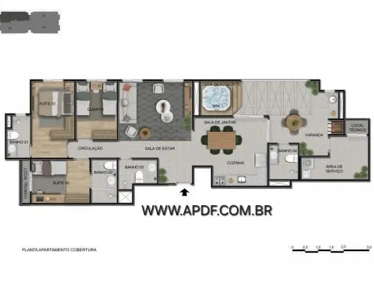 Cobertura para Venda em Brasília, Alto da Boa Vista (Sobradinho), 3 dormitórios, 2 suítes,