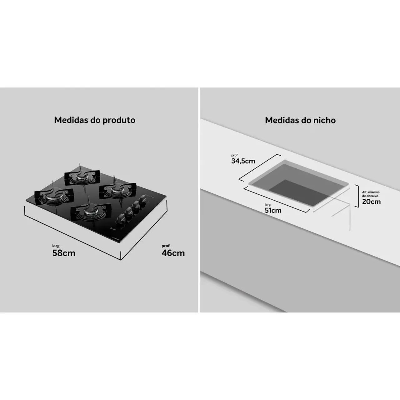 Fogão Cooktop 4 bocas  - Foto 4