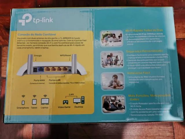 Roteador e Repetidor Wireless TP-Link TL-WR840N 300Mbps - Foto 2