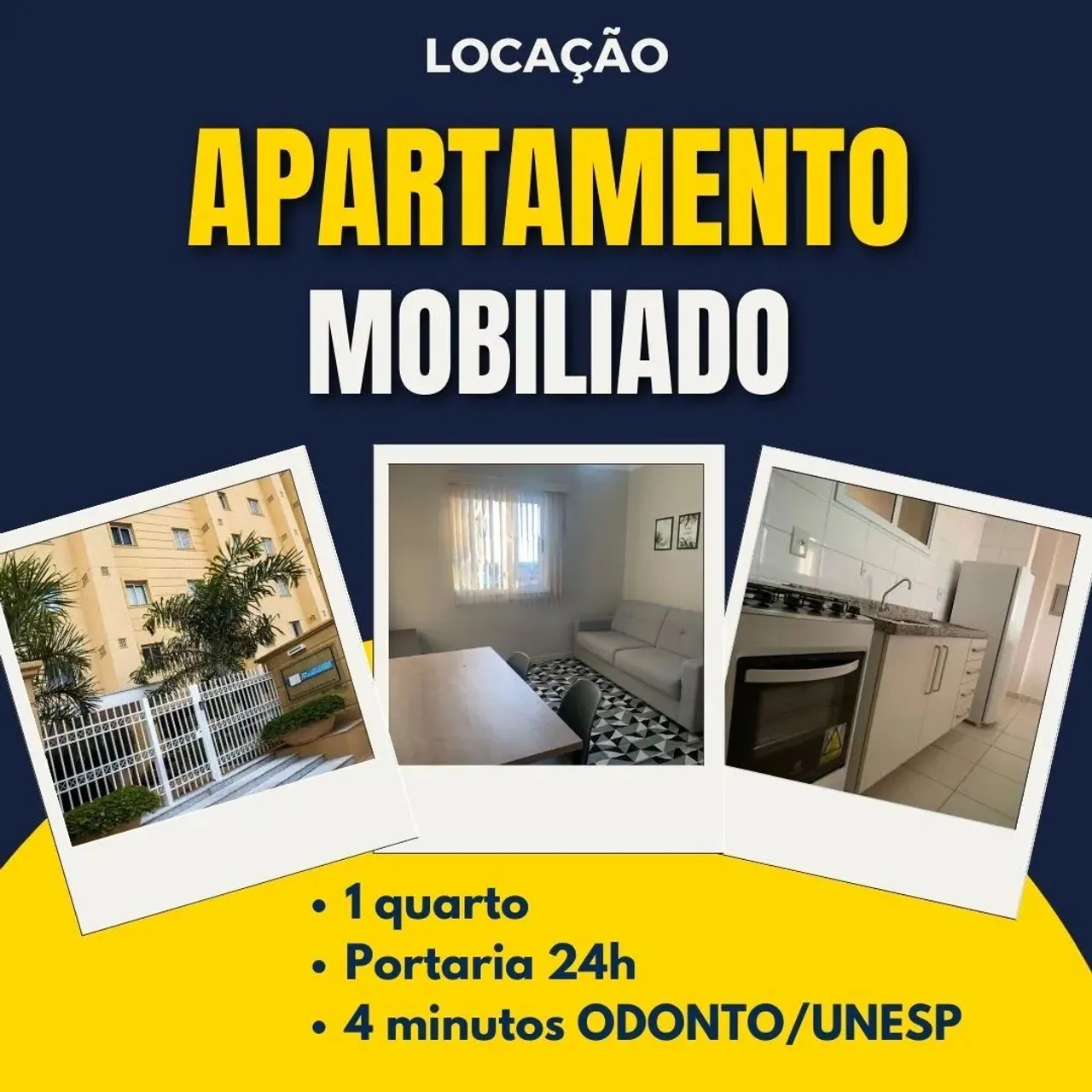 Aluguel apartamento mobiliado odontologia Unesp