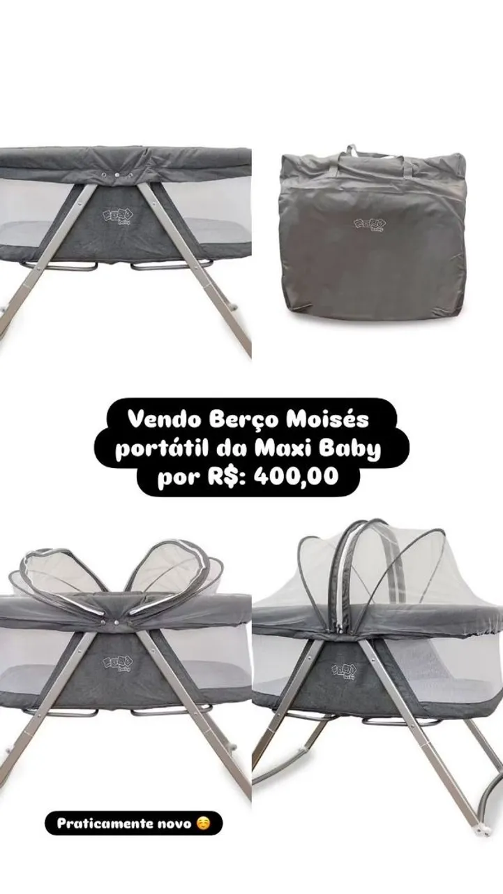 Berço Moisés Portátil Maxi Baby