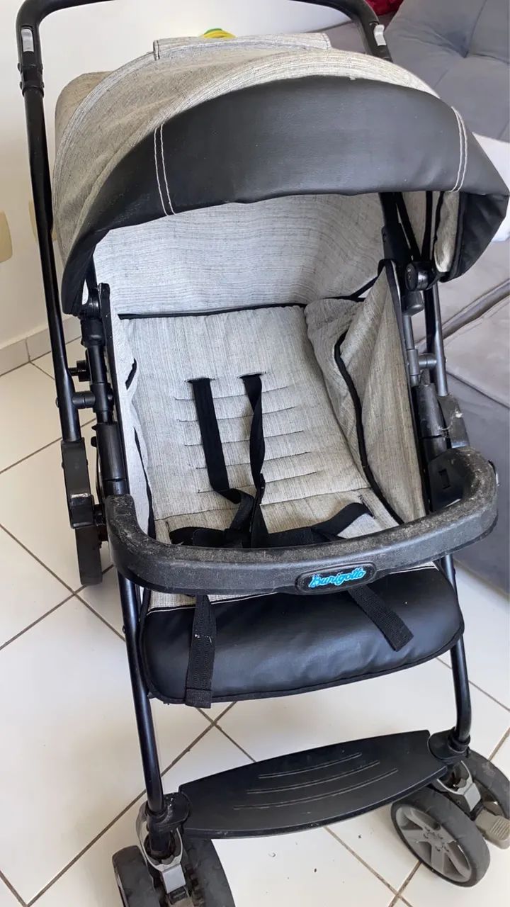 Carrinho de bebê Cinza Burigotto - Foto 3
