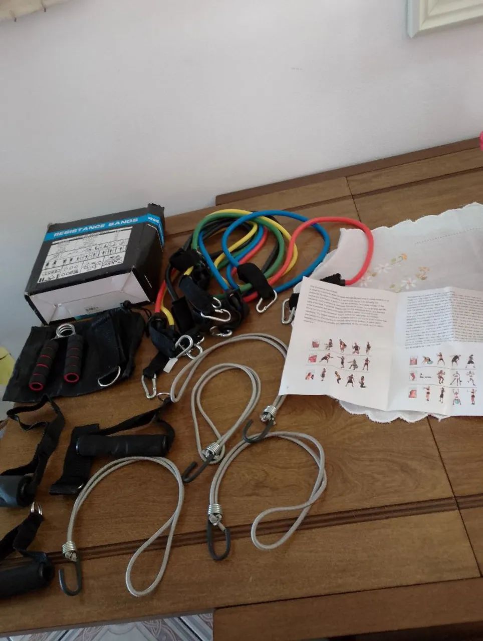 Kit completo de bandagens de resistência para exercícios. SEM USO  - Foto 5