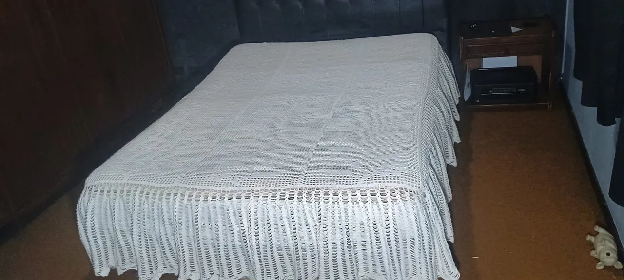 Colcha de Crochê Artesanal | Floral | Colcha Vintage | Barbante Grosso | Trouxe do Sitio