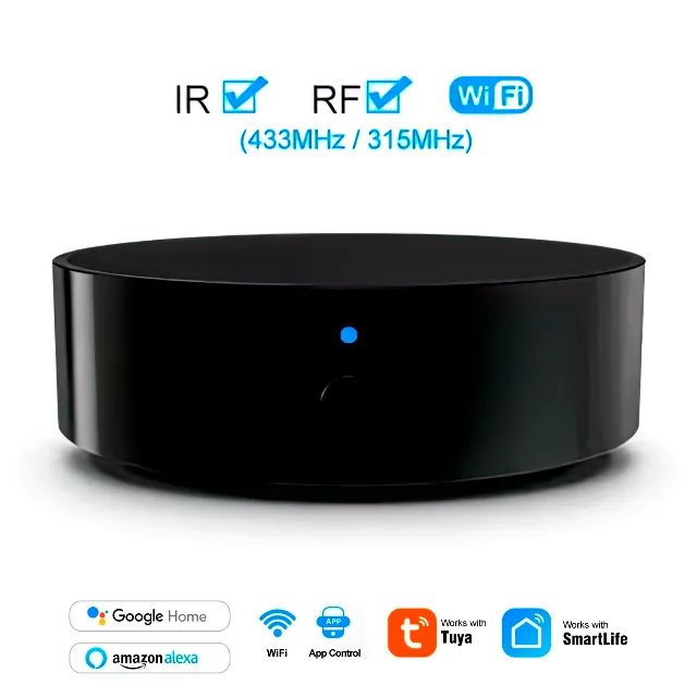 Controle Remoto Wifi IR RF 433MHz 315MHz Portão TV Ar Cond. Infravermelho Alexa Google