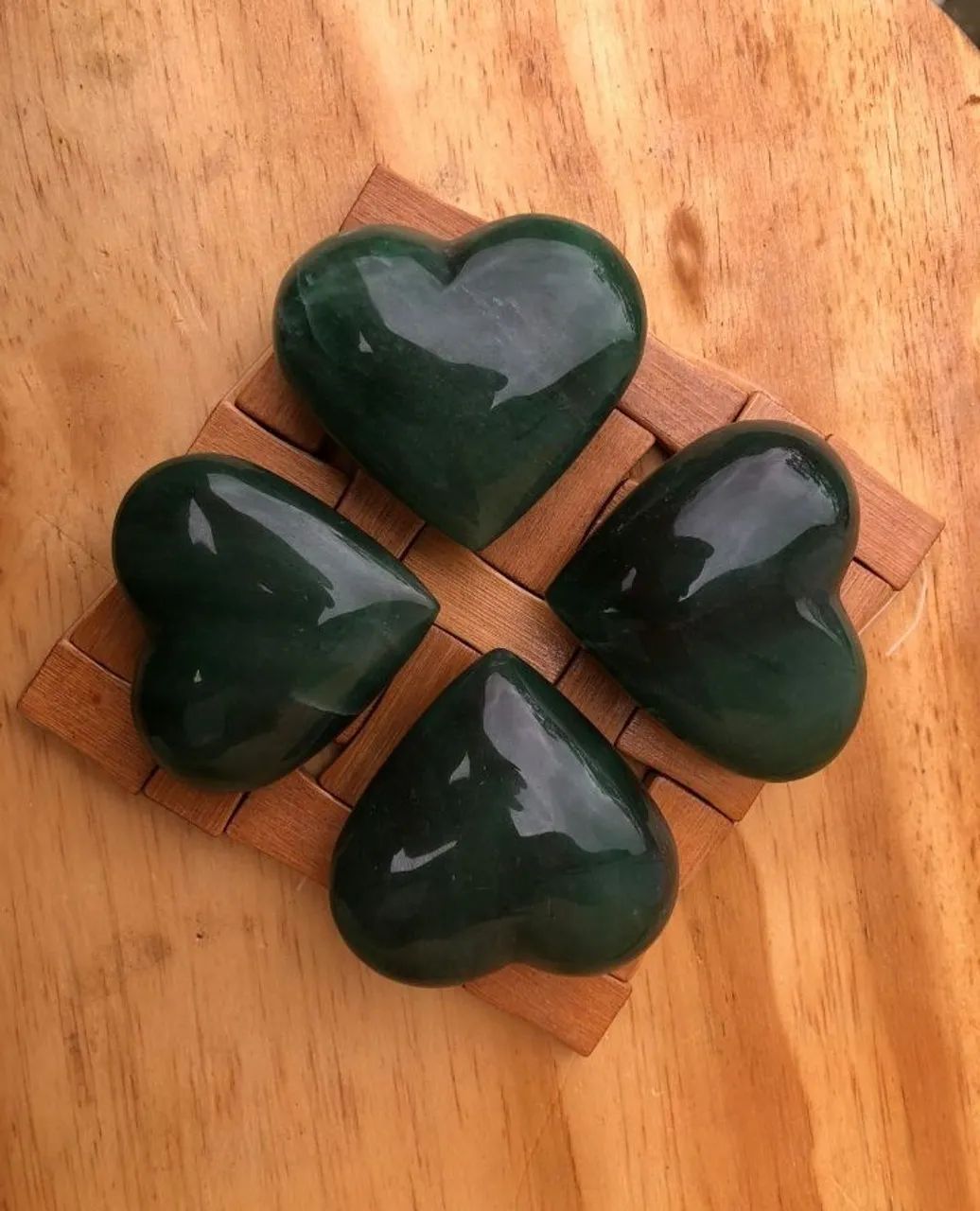 Coração de pedra verde para decoração de jardim - Foto 2