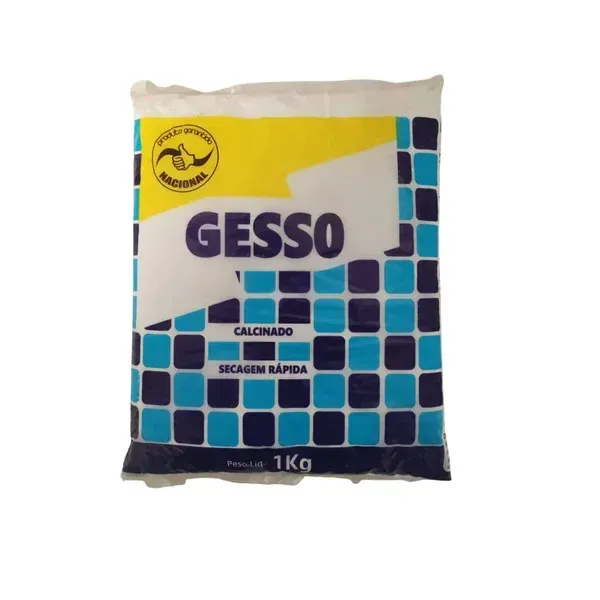 Gesso em Pó Pacote C/1kg Nacional