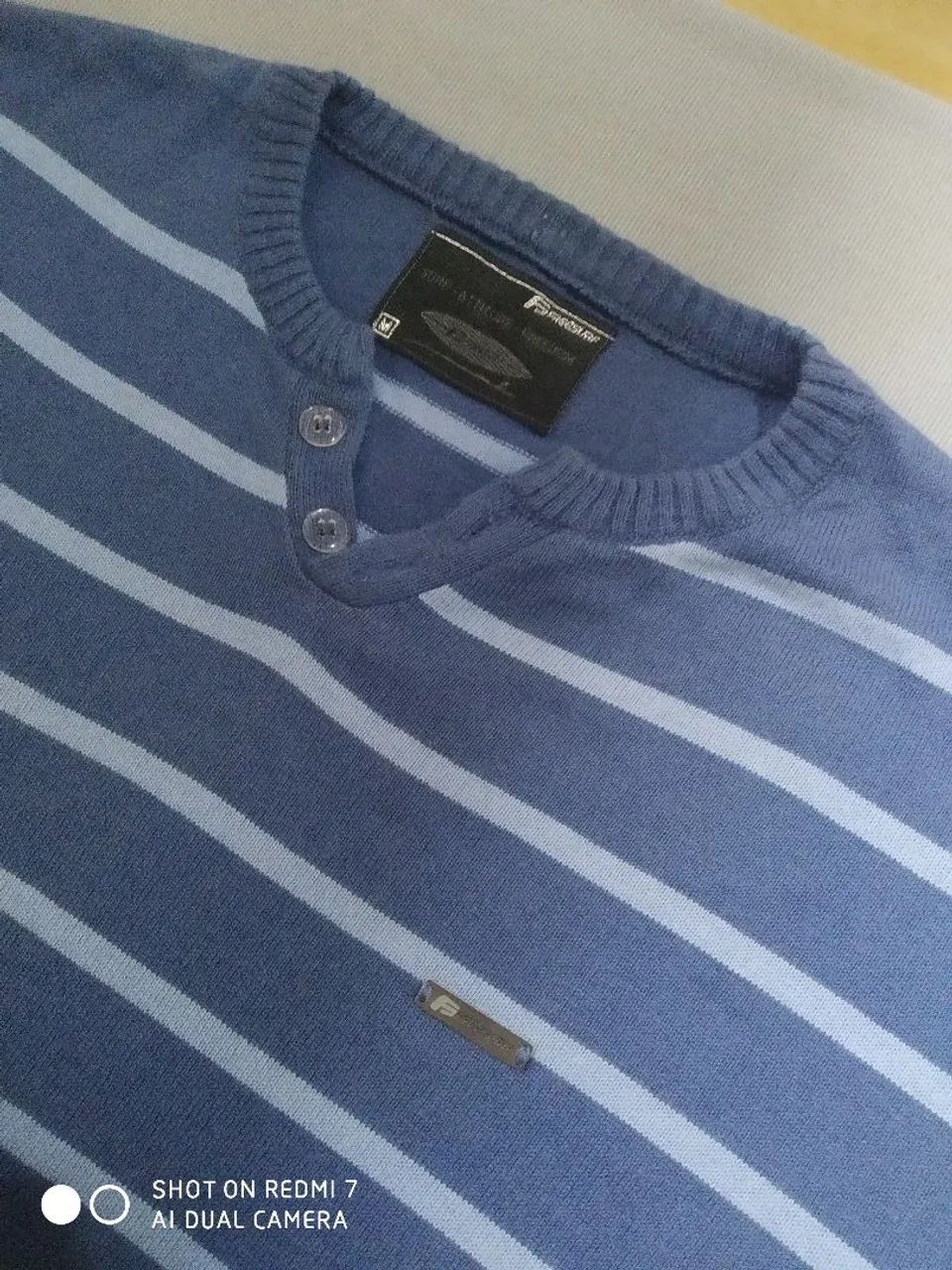 Suéter masculino azul tamanho m - Foto 2