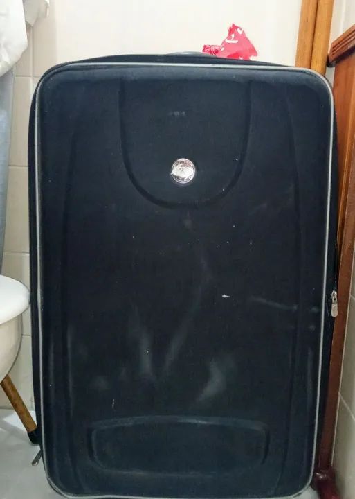 Mala de viagem grande preta, 40kgs - Foto 2