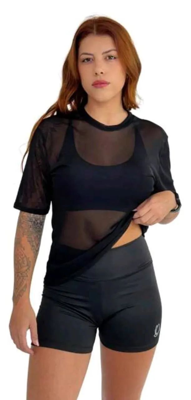 Blusa de Malha Transparente - Feminina - Foto 2