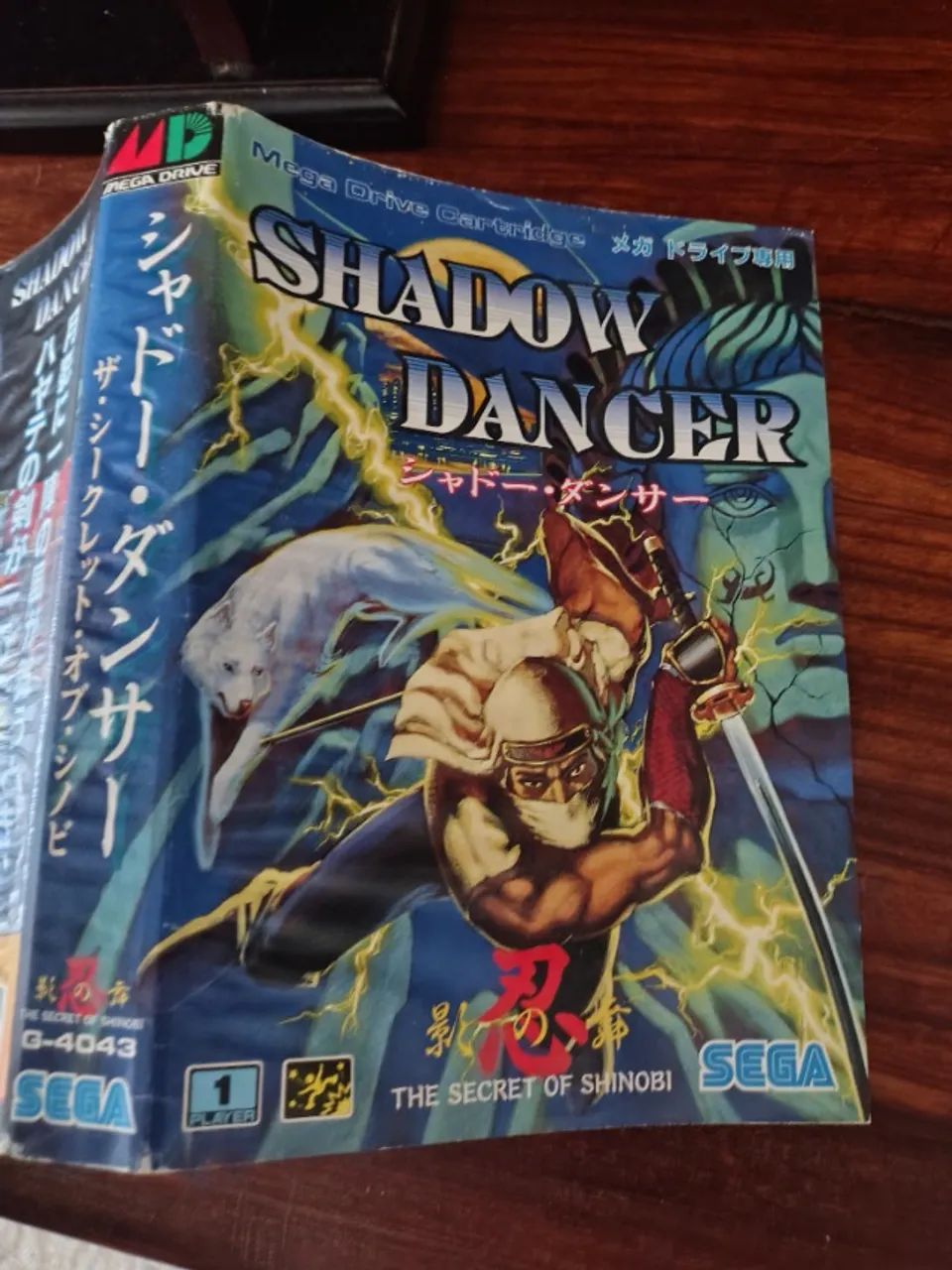 Encarte Original Shadow Dancer Mega Drive 