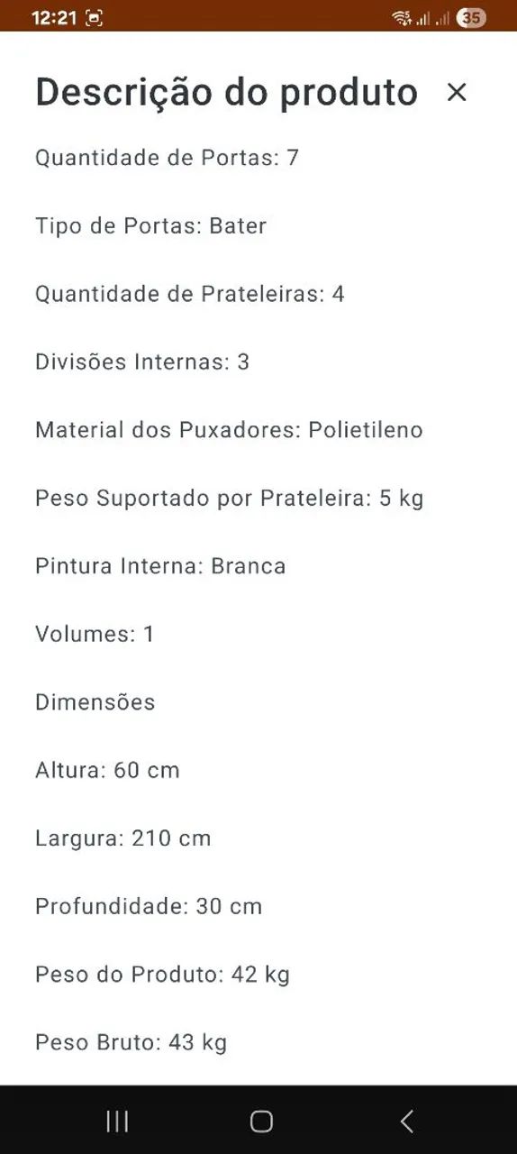 Armário aéreo 7 portas - Foto 3