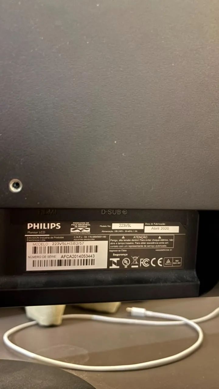 Monitor Philips 21,5" Full HD HDMI/VGA - 223V5LHSB2/57 - Foto 3