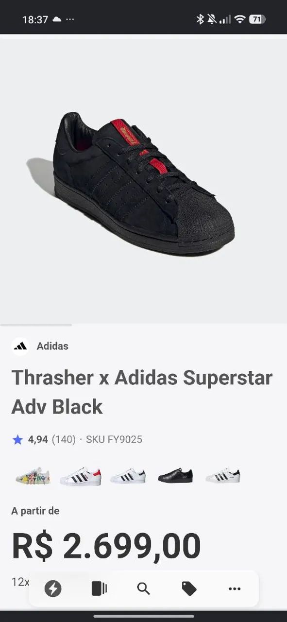 Tênis Adidas Superstar x Thrasher  - Foto 5