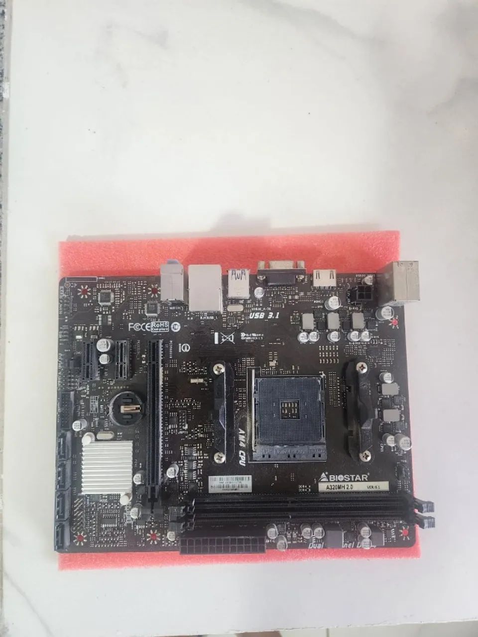 Placa mãe Biostar A320mh Seminova - Foto 2